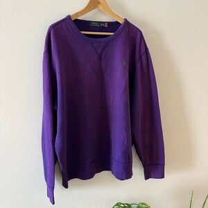 Polo by Ralph Lauren Men's Purple Crewneck Sweater